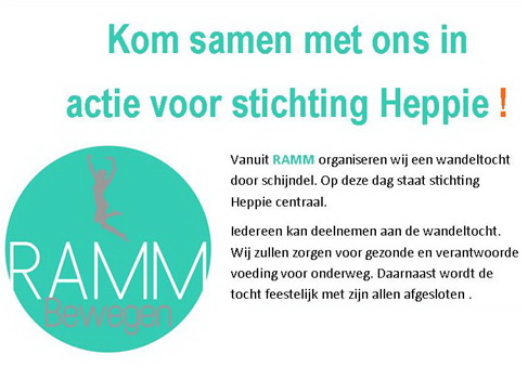 Flyer wandeltocht stichting Heppie klein