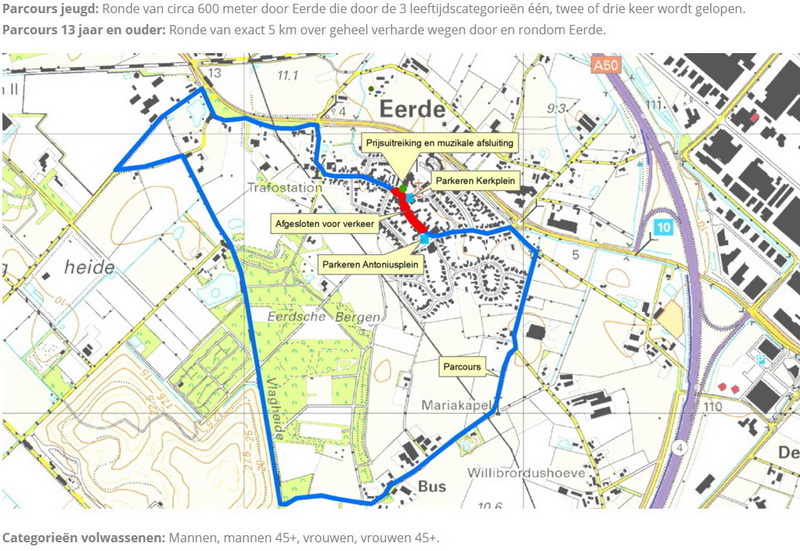 Vlagheideloop Parcours