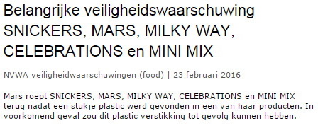 waarschuwing Mars