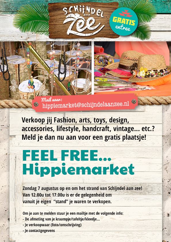 Hippiemarkt 7 augustus Schijndel aan Zee