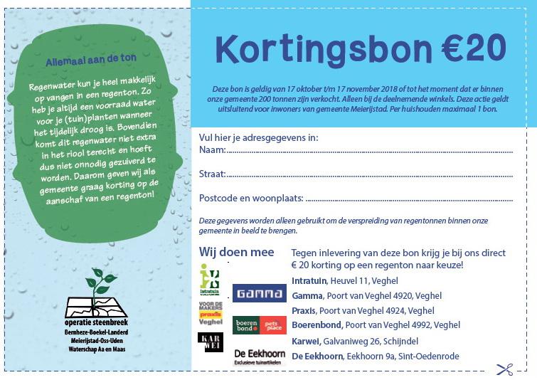 Kortingsbonregentonmeierijstad