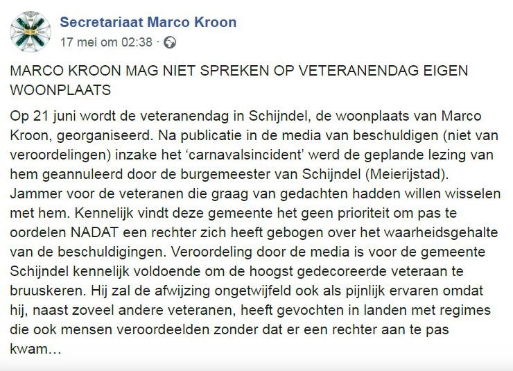 Facebookberichtsecrmarcokroon