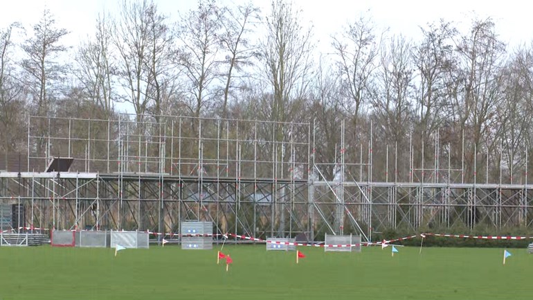 De opbouw van Paaspop ligt stil