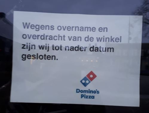 schommel . Editor Domino's Pizza Schijndel gesloten